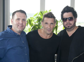 Mark Keller mit Sven und Michael Kanz
