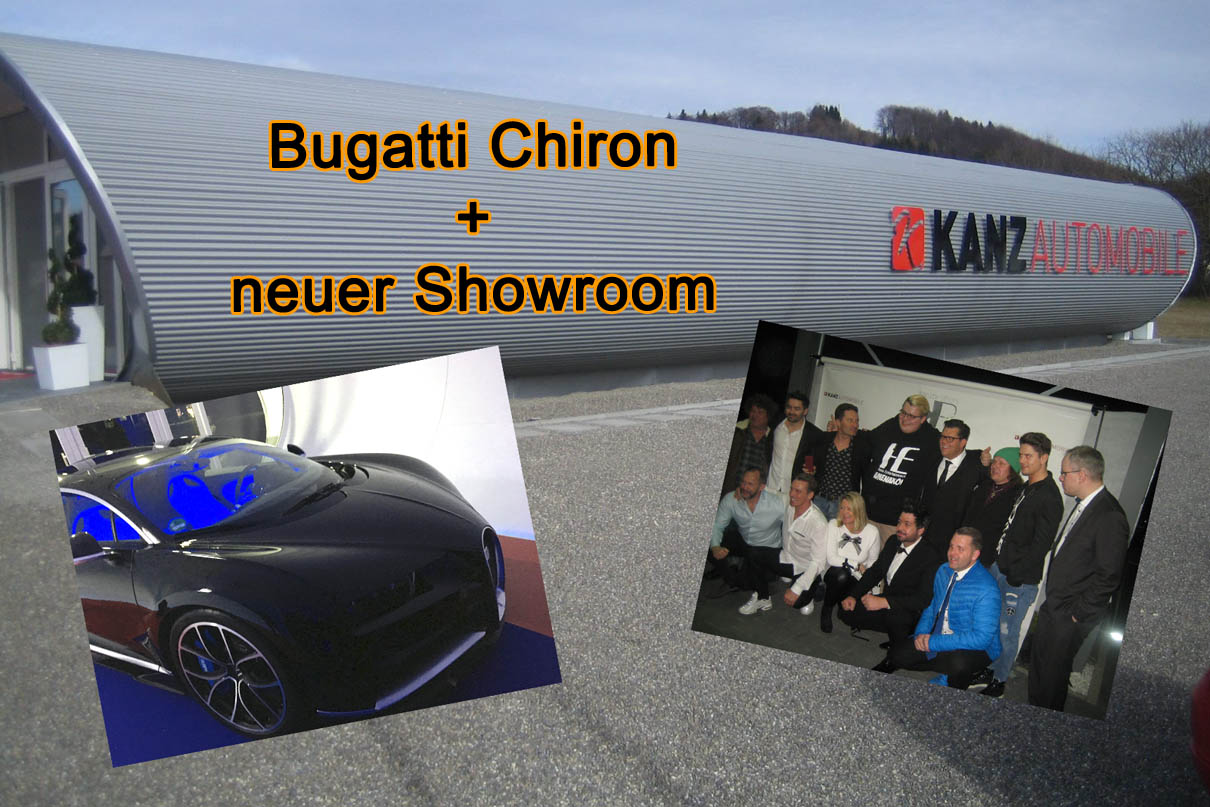 Promigefluster Kanz Automobile Bugatti Chiron Luxus Pur